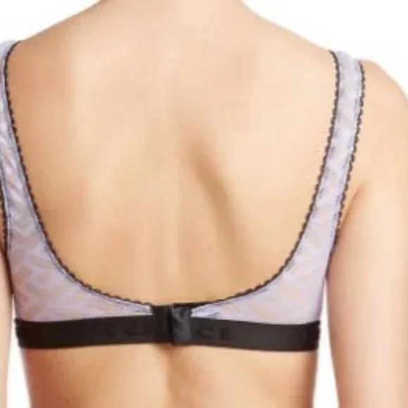 Versace  Greca Signature Print Tulle Bralette - Picture 11 of 12